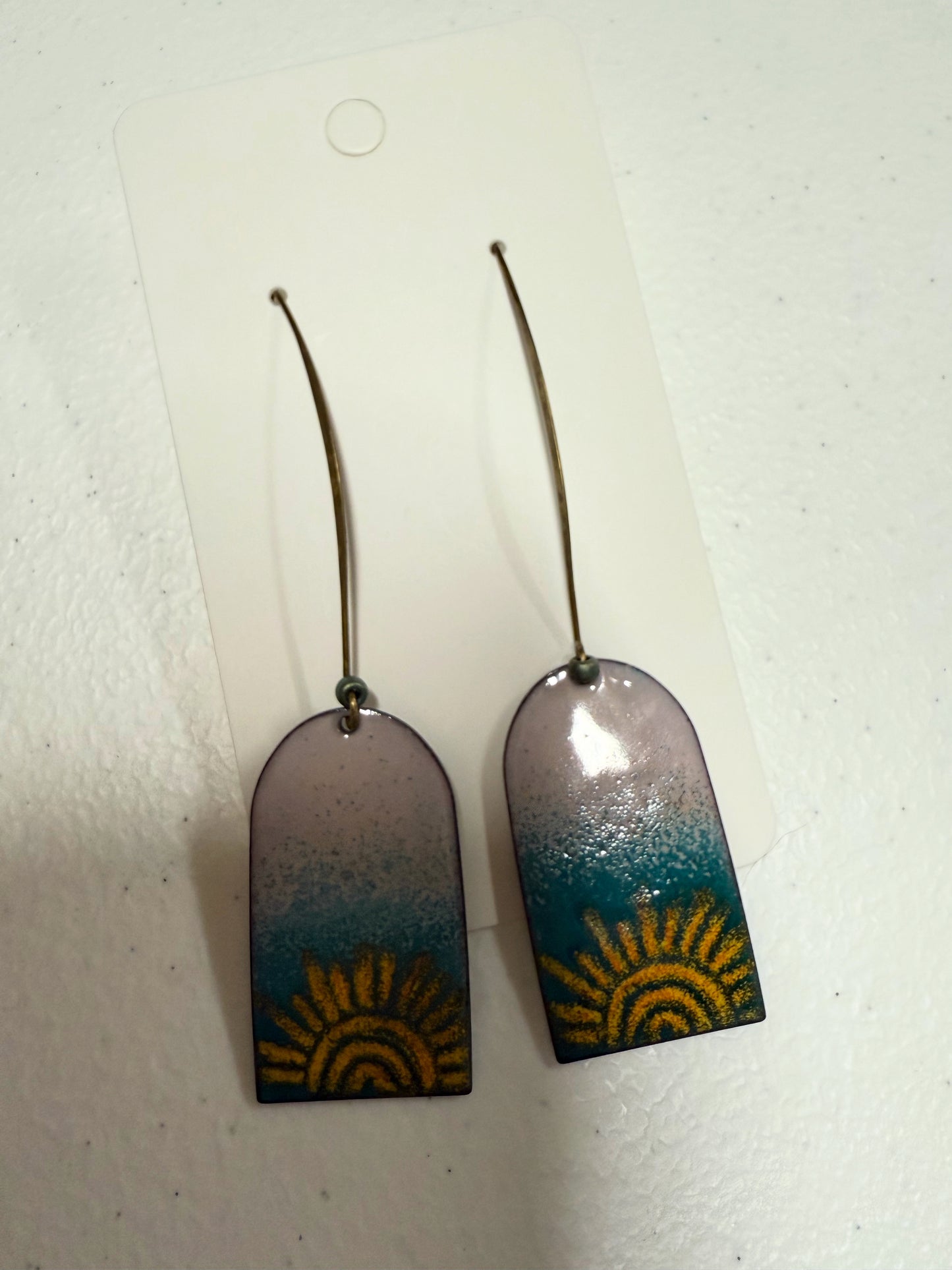Arch Sunshine Enamel Earrings