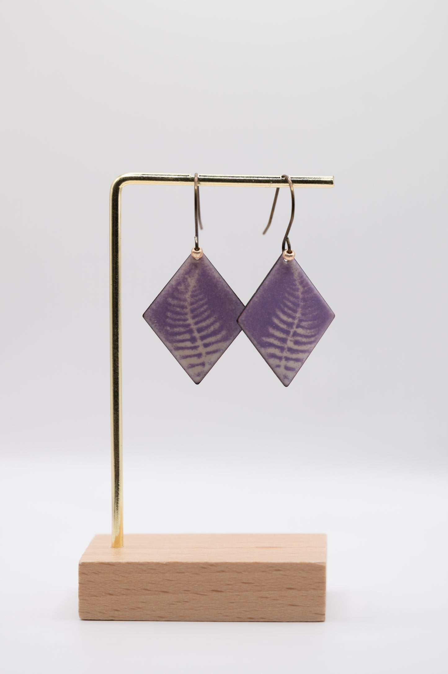 Mountain Lupine Enamel Earrings