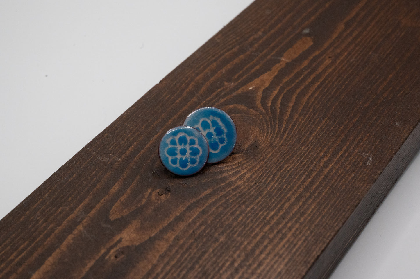 Forget-Me-Not Enamel Studs