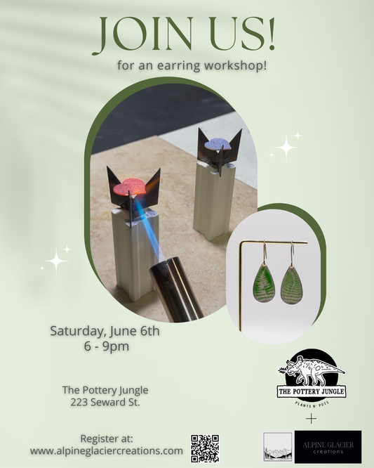 The Pottery Jungle + AGC Copper Enamel Earring Workshop: Saturday, June 6th