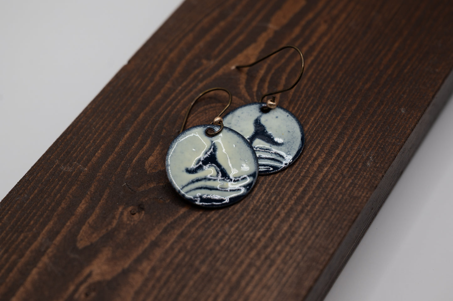 Whale Tales Enamel Earrings