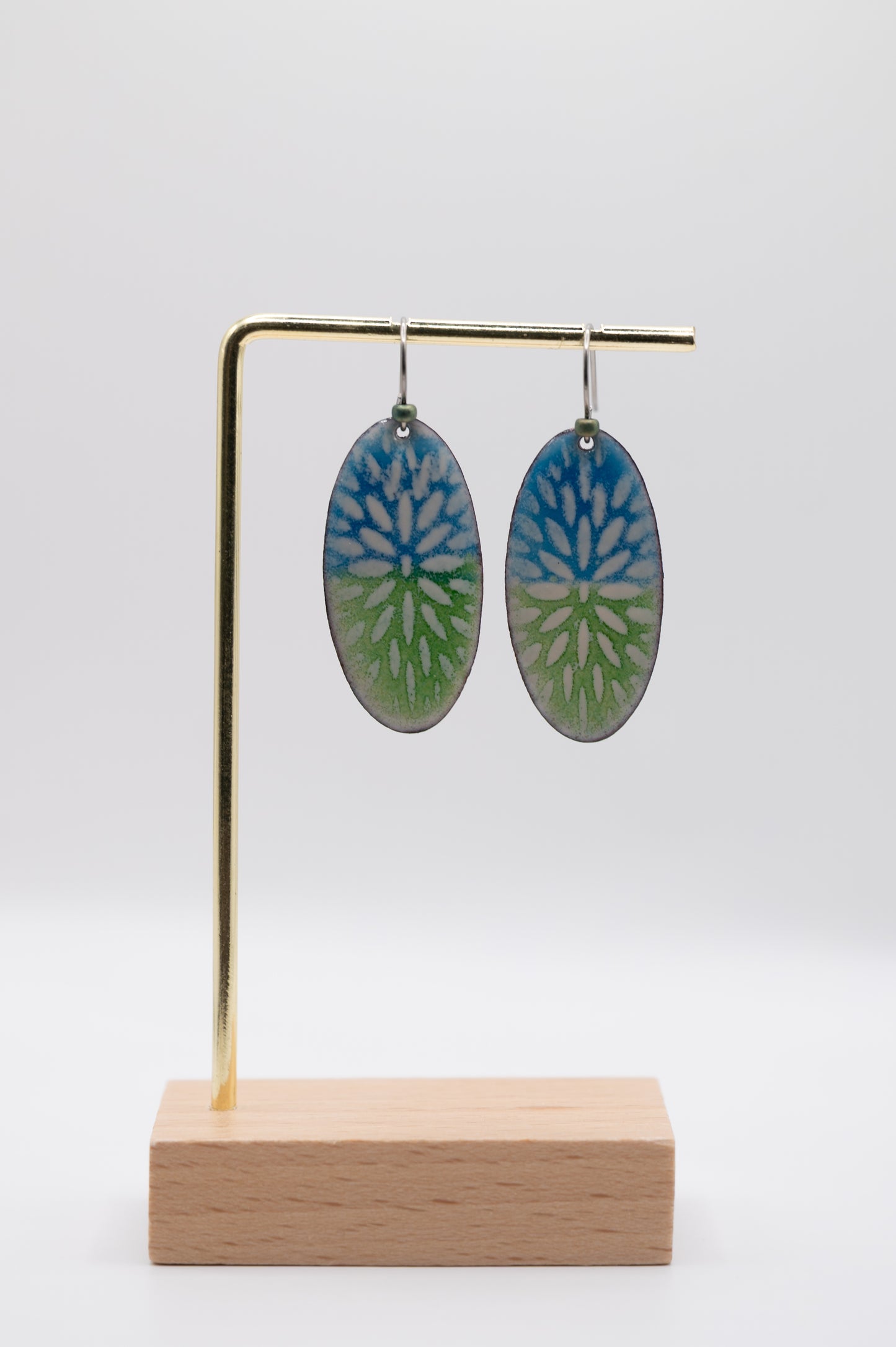 Arctic Bloom Enamel Earrings