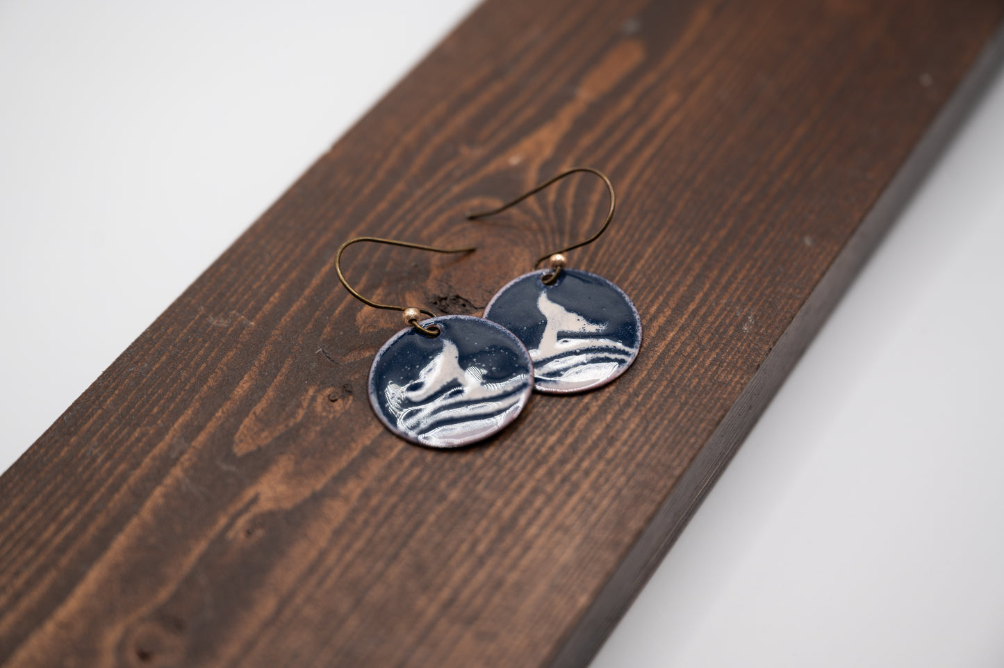 Whale Tales Enamel Earrings
