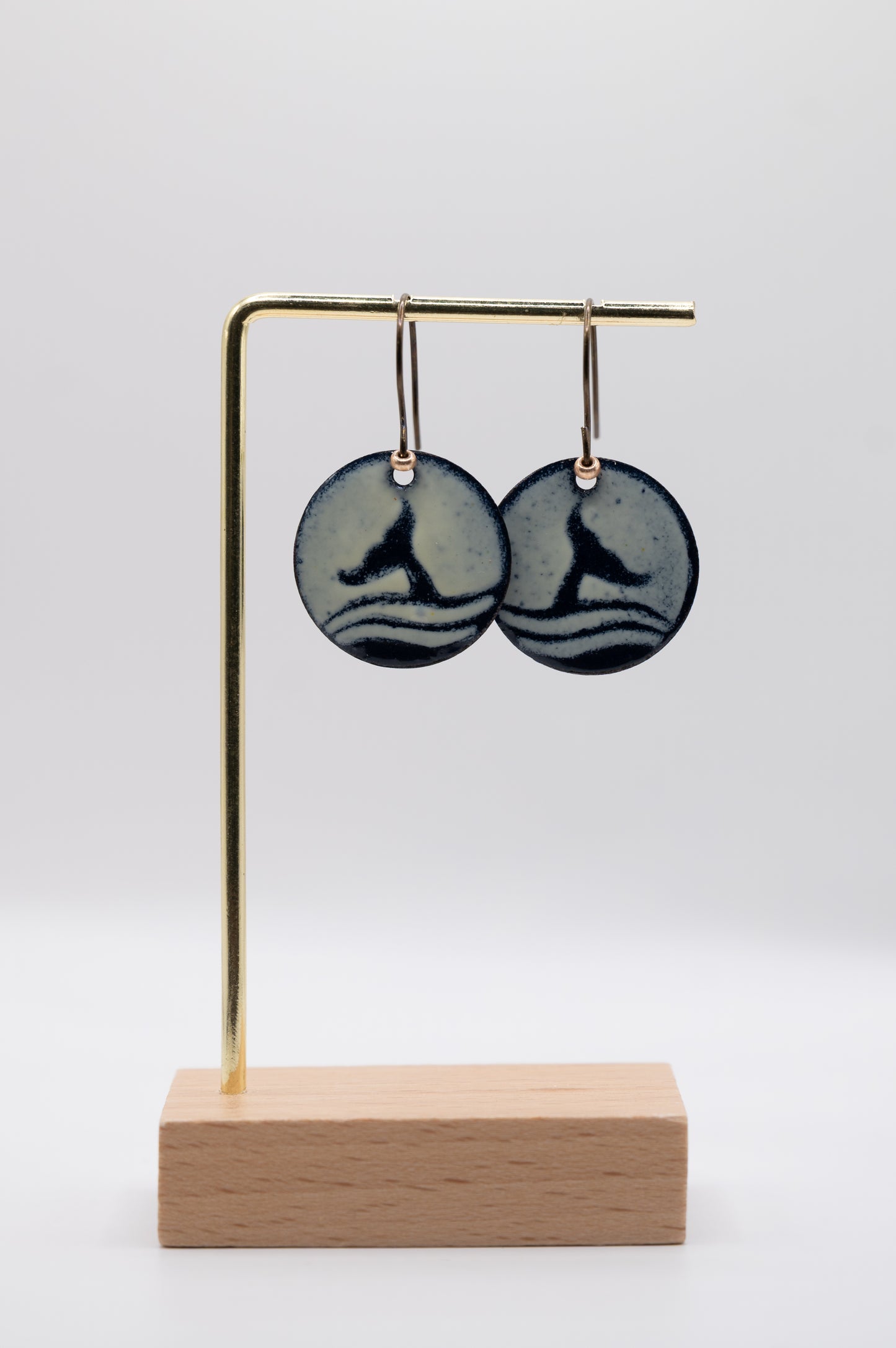 Whale Tales Enamel Earrings