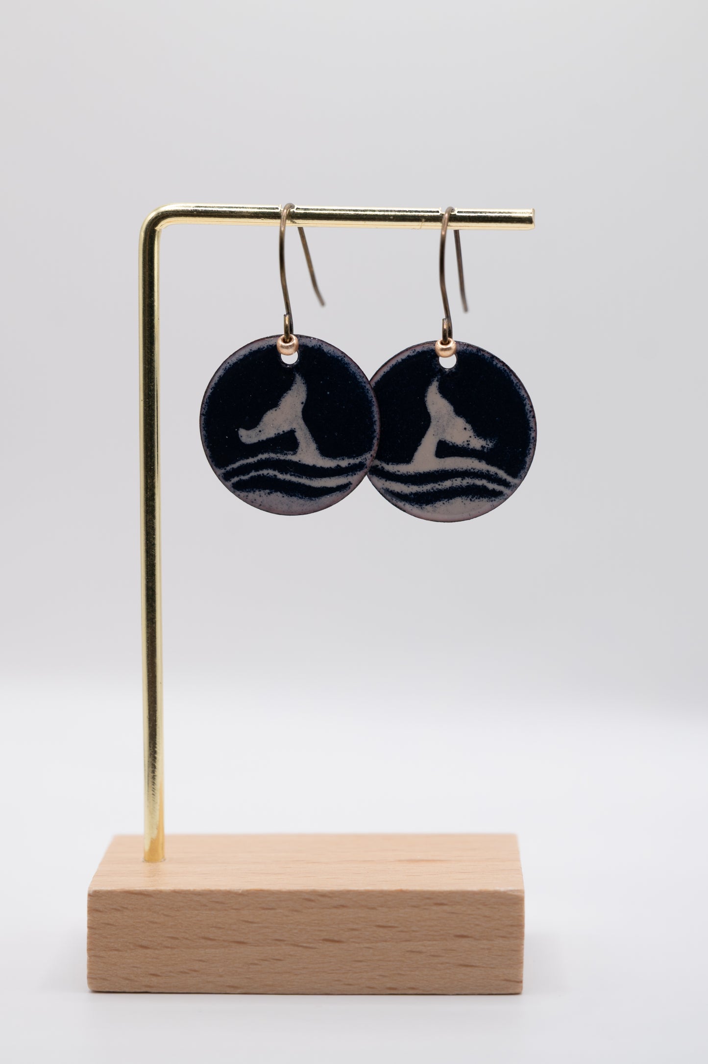 Whale Tales Enamel Earrings